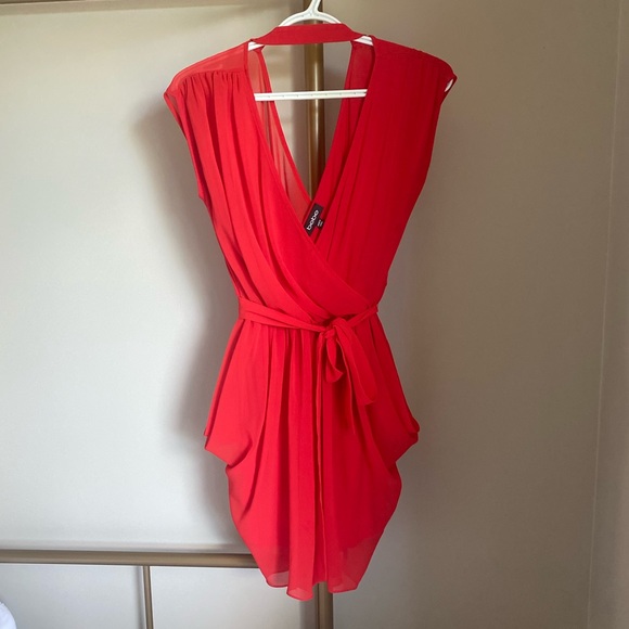 Bebe Faux Wrap Dress - Picture 4 of 9